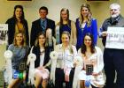Pictured L to R, front row; Brooke Hendrickx, Addison Magill, Logan Ellingson, Molly Kroeger. Back row; Coach Ann Kolthoff, Justin Ringkob, Morgan Busack, Coach Danielle Evers, Animal Science Department head Dr. Cassidy. The team placing 3rd at The National Western Stock Show and Rodeo. Photos submitted.