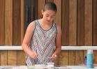 Paige Olson demonstrated her "Cool Crafy Coasters."