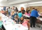 Participants enjoyed making a “Butterfly Craft” Project at the   “4-H Make It and Take Project Night.”  They used watercolor paper, water color paints, pom-poms, etc. to decorate their butterflies.

