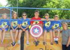4-H Participants from Red Lake County that attended 4-H Camp are: (left to right) Harmonee Buckholtz, Emma Knott, Quinnlyn Kenfield, Kaydon Kenfield (4-H Camp Counselor), Jacob Harmoning, Coby Knott, and Sharon Weiss (4-H Program Coordinator).