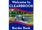 The new welcome banners that are being put up in the City of Clearbrook.