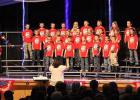 The K-3rd grade elementary concert, "Celebrate America" was held May 8th.  This picture is of the 3rd grade class singing, "American Tears" a song that honored our American Heroes. 