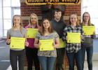 April High School  Students of the Month - Pictured left to right: Abbigail Moy, Alexis Ballard, Savanna Rankin, Ben Nelson, Ella Engen, Julie Lavin.