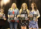 Clearbrook-Gonvick Senior basketball players received special awards at the banquet Left to right: Ahsley Eckman, Carlie Bergerson, Alison Johnson and Liz Bodensteiner. Photo courtesy Clearbrook-Gonvick School.
