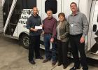 Pictured in the photo are (l-r): Seth Tramm, manager Sanford Bagley EMS Operations; Marvin Edevold, Jeanne Edevold Larson, and Rob Belanger, Sanford Bagley director.
