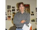 Connie Cox, Naturalist at Itasca State Park speaking at the Clearwater County Historical Society meeting in Clearbrook.