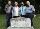 Our Savior’s Lutheran of Leonard hosted its first cemetery walk at East Zion Cemetery in Dudley Township on Sunday, August 28. Elwood and Ardell Johnson and Betty and Duane Johnson spoke about Malla and Ole Johnson. They both died one day apart. Malla on April 19, 1948 and Ole on April 20, 1048. 