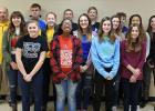 RLCC Student Senate members who attended the Fall Student Senate Summit. Back row: Mr. Randy Huie, Dawson Rystad, Jenna Pahlen, Gerald Melin, Britain Arlt, and Kia Bachand. Middle row: Sydney Melby, Calyssa Eskeli, Lily Guillemette, Karena Melby, and Julia Bernstein. Front row: Jayden Fore, Erin Jones, Cari Bachand, and Taya Morinville. Not pictured: Jade Person and Aurimy Olson. 
