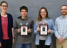 Ms. Jessie Hamrum presented Peyton Fish with the RLCC Junior High Student of the Month for May. Lily Guillemette was nominated as Senior High Student of the Month by Mr. Bryan Paskvan.
