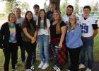 2018 RLCC Homecoming Court Candidates. (Back) King candidates are Adrien Verbout, Connor Lambert, Alex Peterson, Phillip Sorenson and Austin Jensen. (Front) Queen candidates are Daphney Koralewski, Jocelyn Castaneda, Sydnie Gunderson, Sarah Christensen, and Hannah Reindeau.
