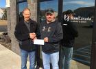 The Gonvick Fire Department received a $2000 check from Lee Hanson area manager of TransCanada for a SCBA tank. Accepting the check from Lee Hanson for the Gonvick Fire Department is Dan Johnson (on the left). TransCanada Corporation is a North American energy company based in Calgary, Alberta, developing and operating energy infrastructure in North America.  It is one of the continent’s largest providers of gas storage and related services.
