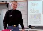 Drew was right at home as he spoke in front of Mr. Nistler’s Jr & Sr English classes, part of the Norwich Break Recruiting Initiative.