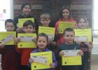 February Elementary Students of the Month. Pictured in front: Mason Roy, Keiran Woodruff, Liv Marsh, Trigg Tor-gerson, Pictured in back: Rhianna May, Trey Goudge, Harleigh Seyller, Kendra Klein.  