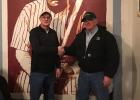 Wayne Olson congratulating Elliott Solheim.