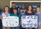 Alayna’s family getting ready to send her off to Bali on her Make-a-Wish adventure. Pictured (l-r): Megan, Dan, Karen, Garret, Alayna & Lindsey Espeseth.