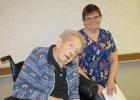 Pictured  with Carla is Millie Anderson.
