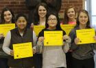 March High School Students of the Month. Pictured in front (left to right): Keisha Jones, Justyce Auginash, Amara Churness, Pictured in back (left to right): Callie Baker, Elizabeth Bodensteiner, Naomi Shamp.