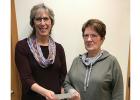 Shown accepting the check from guild member Judi Engebretson is Lynn Riggs on the left. 