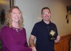 Friend of 4-H award. Ken Fredrickson accepting award for Nazareth Lutheran Church Holt from Rachel Fredrickson.