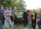 Clearbrook-Gonvick agriculture students offered their services to bring fresh-grown produce to the lunchroom at Clearbrook-Gonvick school. Andrew Jourdain, Maccabee Hammer, Jacey Tronnes, Kari Shamp, Alexie Molden, Makenzie Allen, Sierra Walters, Brianna Straabe, Allie Bjerke.