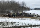 The names of the two victims in the fire in Leon Township have been identified as 57-year old Scott Tracy Shoberg of Blaine, MN and his brother, 52-year-old Kurt Allan Shoberg of Andover, MN.  The cause of the fire is still unknown and remains under investigation.  -Photo courtesy Sheriff Darin Halverson Clearwater County Sheriff’s Office.
