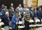 Some of the veterans who attended the heartwarming tribute to area veterans during Veteran’s Day activities at the Clearbrook-Gonvick School.