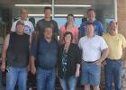 Pictured (L to R) John Melby, Devin Lambert, Sydney Melby, Isaac Melby, Norm Coulombe, Mike Dessellier, Tracy Hamm, Jake Melby and Cliff Melby.