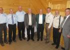 Manager and directors of Clearwater-Polk Electrict met at Timbers  on Thursday, April 7. From left to right: Gary Mathis, Robert Johnson, Harlan Highberg, Vernon Hamnes, LeRoy Riewer, Gary Spaulding, Keith DeMaris and General Manager Bruce Bjerke.