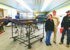 Robin, Paul and Jake Ruckreigle in their Clearwater Coating work area.
