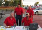 When you arrived at the Winger Fireman’s Ball you were greeted by smiling faces. (l-r) Vance Kaupang, Dave Myrum, Jerry Kaupang, and Bob Vesledahl.