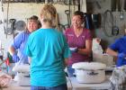Employees of RLC Cooperative: Mandy Roisland, Michelle Longtin and Nancy Magnell serving customers in Oklee on August 22nd. 