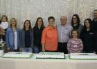 Brad and Bonnie Eck and their family members at his retirement party from the First State Bank in Clearbrook. 
