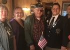 Gonvick Lions club welcomed Lions District Governor Mike Janssen to their monthly meeting. From left to right: Secretary Corrine Richards, in coming Treasurer Crystal Smith, Vice-President Richard Vinje, Janssen and present treasurer J. J. Solberg. 
