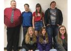 Six RLCC seniors in their final play this year, a musical Something’s Afoot included (back) David Clifton, Sydney Melby, Nick Pahlen, (front) Hannah Kolstoe, Jade Person, and Kara Longtin with their director Michael Swenson. Many of these seniors have been involved in theater for many years. 