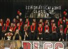 The Class of 2017 shortly before they throw their mortarboards in the air as official graduates of Red Lake County Central High School.