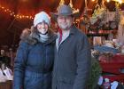 Tiffany and Ted Bowen, owners of Humbleberry Farms, greeting visitors with warm smiles and samples of their products they make and sell. And they are willing to share their knowledge of the fruit and vegetables they have available.