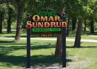 During Market Day last year Scott Sundrud and Jack Sundrud were presented with the honor of naming the Oklee North Park, the "Omar Sundrud Memorial Park". This is the new sign that is now in the park. 