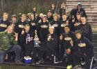Boys conference champions! The Clearbrook-Gonvick Boys Varsity Track Team won the conference championship on Thursday, May 12th at Walker. Final Totals were: Clearbrook-Gonvick 142 points, Walker-Hackensack-Akeley- 131, Nevis - 100, Pine River-Backus - 92, Northome-Kelliher-Blackduck - 71 and Lake of the Woods - 20. Photo courtesy Casey Kroulik.