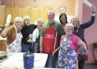 The family had their first annual lefse making day in Clearbrook recently. Fern Jackson and her children from left to right: Kelly McConkey from Brainerd, Pam Casio from Grand Rapids, Sheryl Berg from Gonvick, Bradley and Mary Jo Jackson from Clearbrook, Carolyn Carter from Tucson, Arizona, and mom Fern Jackson from Clearbrook.