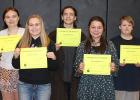 Pictured in left to right: Danika Harmon, Cami Johnson, Ethan Erickson, Kaylee Westrum, Deagan Griffin, Not Pictured: Chase Voxland.