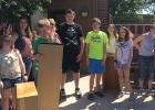 Morgan Plante, Faith Hanson, Brody Moen, Holly Johnsrud, Josh Kelley, David Clifton, Bella Russillo, Bailey Culkins, Skylar Longtin, and Katelyn Suchy at the RLCC SADDs trip to New Life Center. 