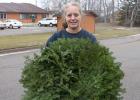 Treena Kaupang of Bagley displays one of her lovely wreaths. She makes 100 to sell every season as well as taking orders for krumkake. In the summer you will find her at the Farmers Markets with produce, and delicious canning and jams! Look for J-n-K Produce on Facebook.