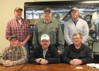 Officers and directors of the Clearbrook Elevator Association for 2016 seated left to right; Scott Anderson, Vice President, Mark Strandberg, Director and Les Westrum, Manager of the Clearbrook Elevator. Standing: Scott Fawver President, Dave Engebretson reelected as director and Mike Nordlund Secretary.