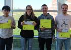 October High School  Students of the Month Pictured: Robin Roberts, Lindsey Gray, Tucker Lene, Brody Arlaud