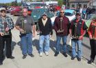 Car Show winners left to right: Neil Bursheim McIntosh; David Hagen St. Hilaire; Larry Anderson, Gully; Arden Niemi, Felton; Jerry Lowe Jr., Grand Forks and Mary St. George from Bagley.