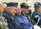Many veterans were honored at the Veterans program that was held at the Clearbrook-Gonvick School on Friday, November 10. Five of them are shown from left to right: John Brendalen, Marvin Wolden, Ordean Erickson, Ordean Swanson and Ken Brein.