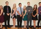 Clearbrook-Gonvick Homecoming candidates from left to right: Savanna Rankin, Chase Voxland, Danaé Stenzel, Sam Johnson, Jenna Smith, Jonah Faldet, Allison Lewis and Ben Engebretson. - Homecoming photos by Alissa Preuss.