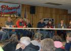 At the Oklee Firemen's Blizzard Bonanza, the Newly Wed Game was played. Contestants were from left to right: Jamie & Richard Hendrickson, Kent and Patty Bergerson, Steve and Andrea Eskeli, and Danielle and Bill Paradis. The winners were Kent and Patty Bergerson. It was an fun and entertaining game for everyone.