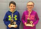Isaiah Philion and Meadow Zimpel advance to the State Knights of Columbus Free Throw Contest.  