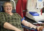 Marge Trembath one of the people who donated at the blood drive on January 16.